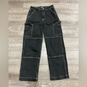 Wild Fable Black Wide Leg Cargo Jeans size 4
